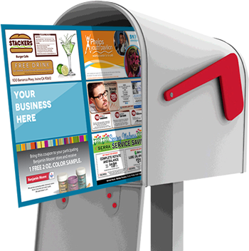 Image Promoting Michigan Local Coupon Mailer Inside a Mailbox