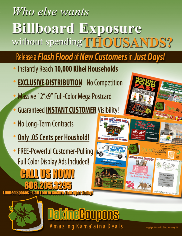 Image Promoting Michigan Local Coupon Mailer